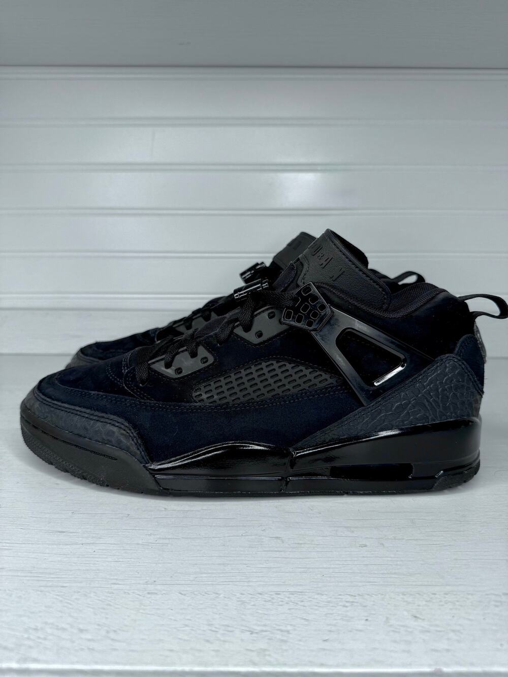Jordan Spizike Low Black Cat FQ1759-001 Men’s Size 10 Black Preowned